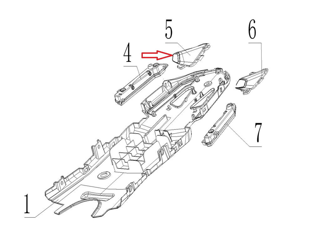 SPN 125 Sele Altı Koruma Plastiği Dekor Grenajı Sağ