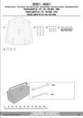 GIVI SR5611 PIAGGIO LIBERTY 50-125-150-200 I-GET (02-23) ARKA ÇANTA TAŞIYICI