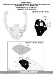 GIVI SR5611 PIAGGIO LIBERTY 50-125-150-200 I-GET (02-23) ARKA ÇANTA TAŞIYICI
