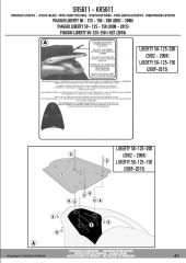 GIVI SR5611 PIAGGIO LIBERTY 50-125-150-200 I-GET (02-23) ARKA ÇANTA TAŞIYICI