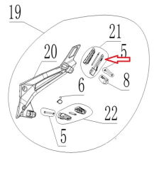 SPN 125 Yolcu Basamağı Sol