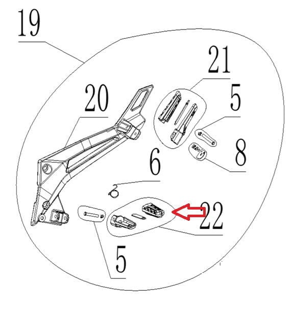SPN 125 Sürücü Basamagı Sol
