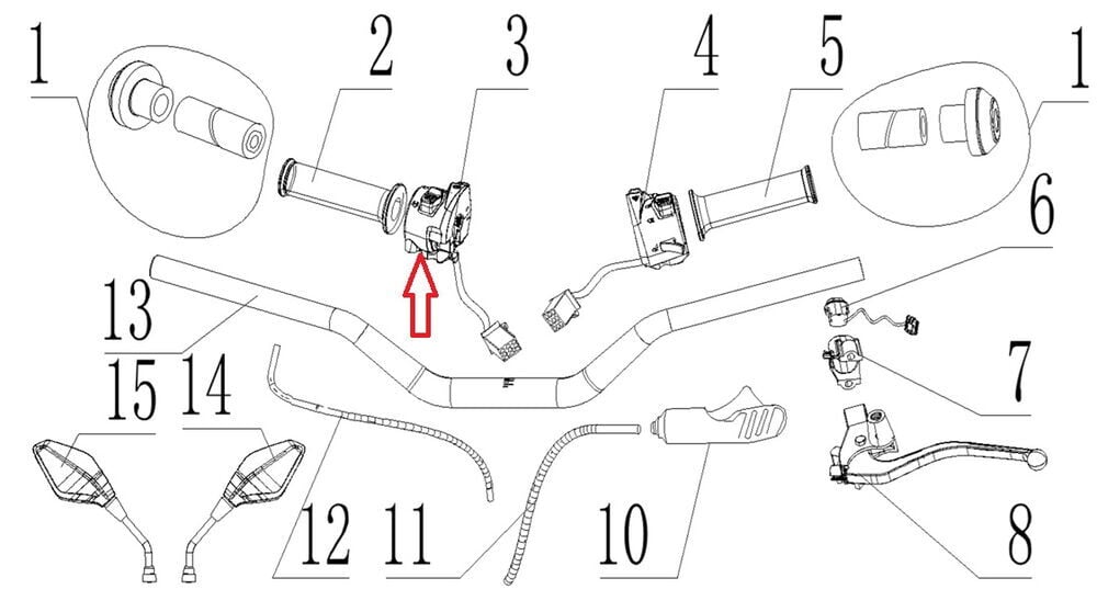 SPN 125 Kumanda Paneli Sağ