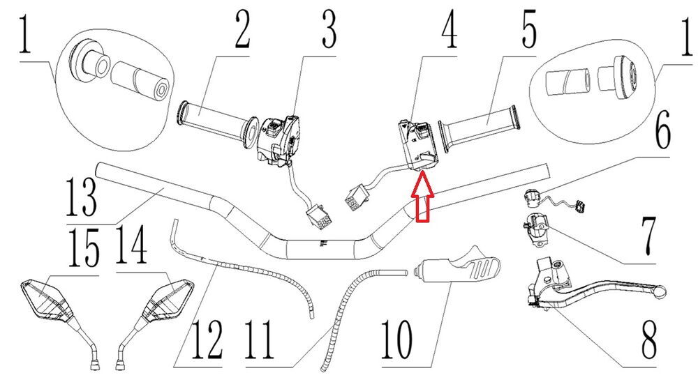 SPN 125 Kumanda Paneli Sol