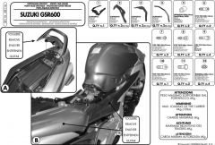 GIVI SR116 SUZUKI GSR 600 (06-11) ARKA ÇANTA TAŞIYICI