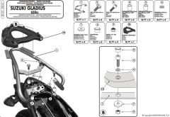 GIVI SR121 SUZUKI GLADIUS 650 (09-16) ARKA ÇANTA TAŞIYICI