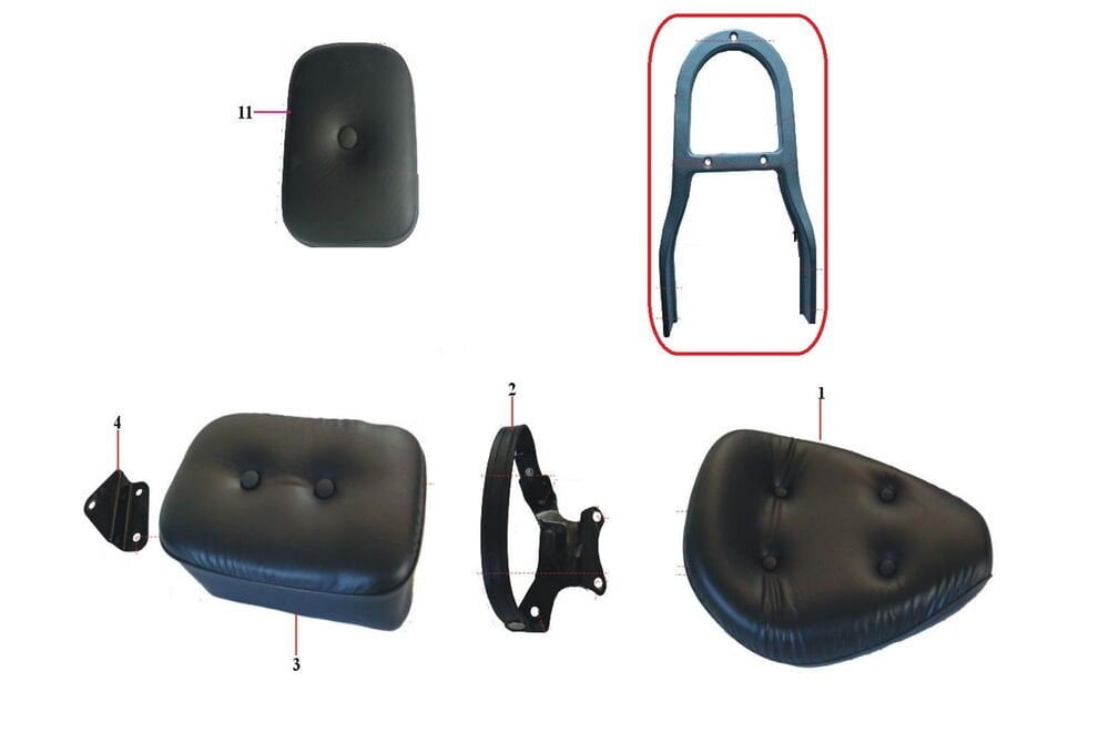 DD-250E-9B Sisy bar Sırt Yaslama Demiri