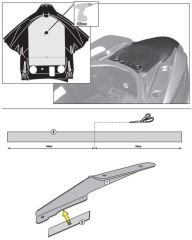 GIVI SR3106 SUZUKI BURGMAN 125-200 (06-13) - BURGMAN 125-200 ABS (14-23)ARKA ÇANTA TAŞIYICI
