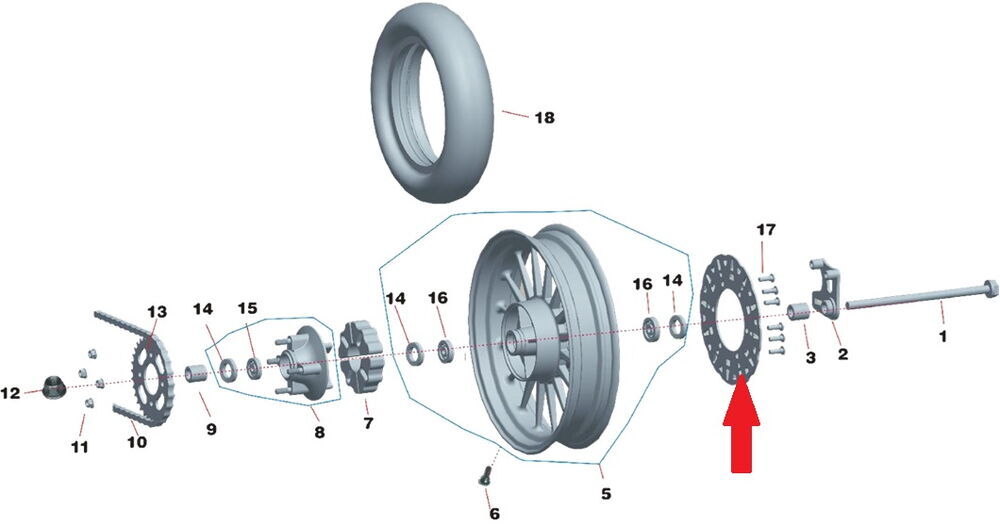 Daytona 250 V Arka Disk Aynası