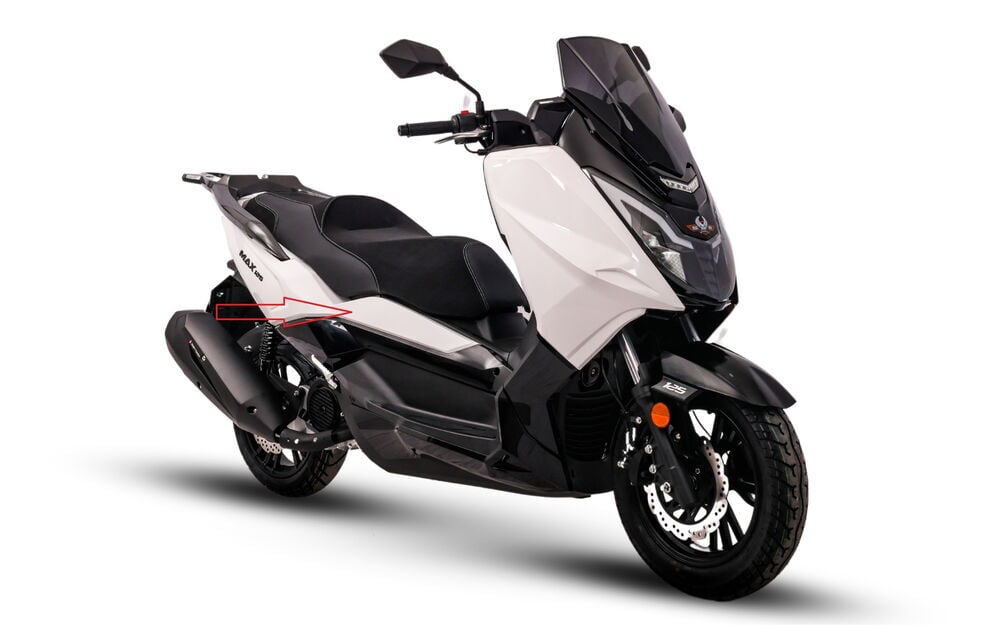 Max 125 İç Yan Kapak Üst Grenaj Beyaz Sağ