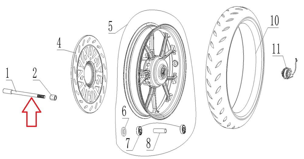 SPN 125 Ön Teker Mili