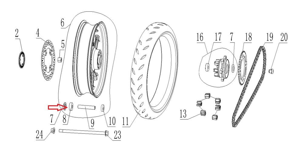 SPN 125 Arka Jant Sağ Rulmanı 6303