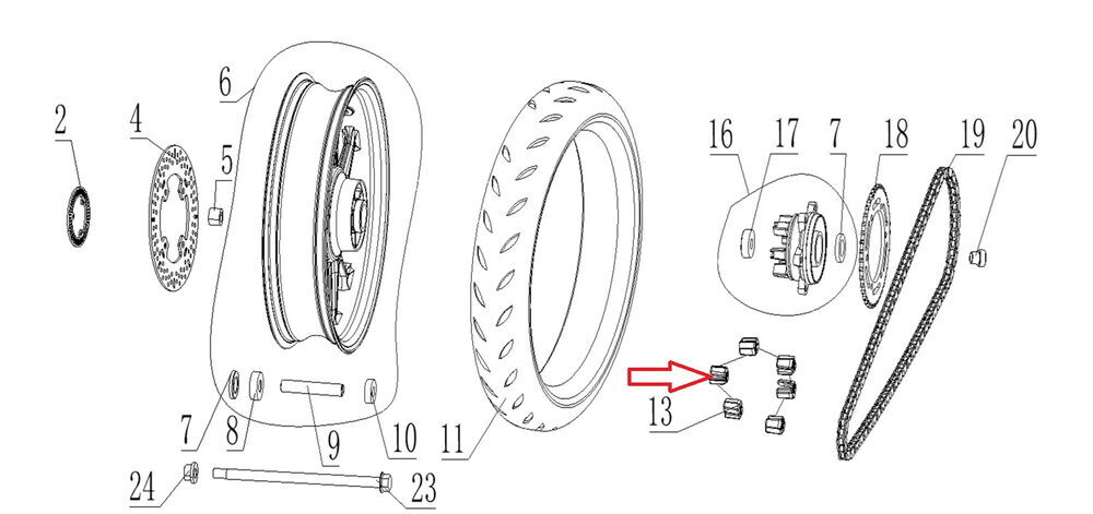 SPN 125 Kaplin Lastiği