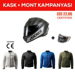 Draken S Primier B1 / Mat Siyah Full Face Motosiklet Kaskı - İntercom Uyumlu, DOT VE ECE 22.06