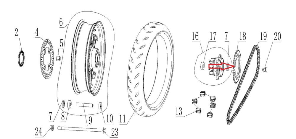 SPN 125 Arka Jant Dişlisi