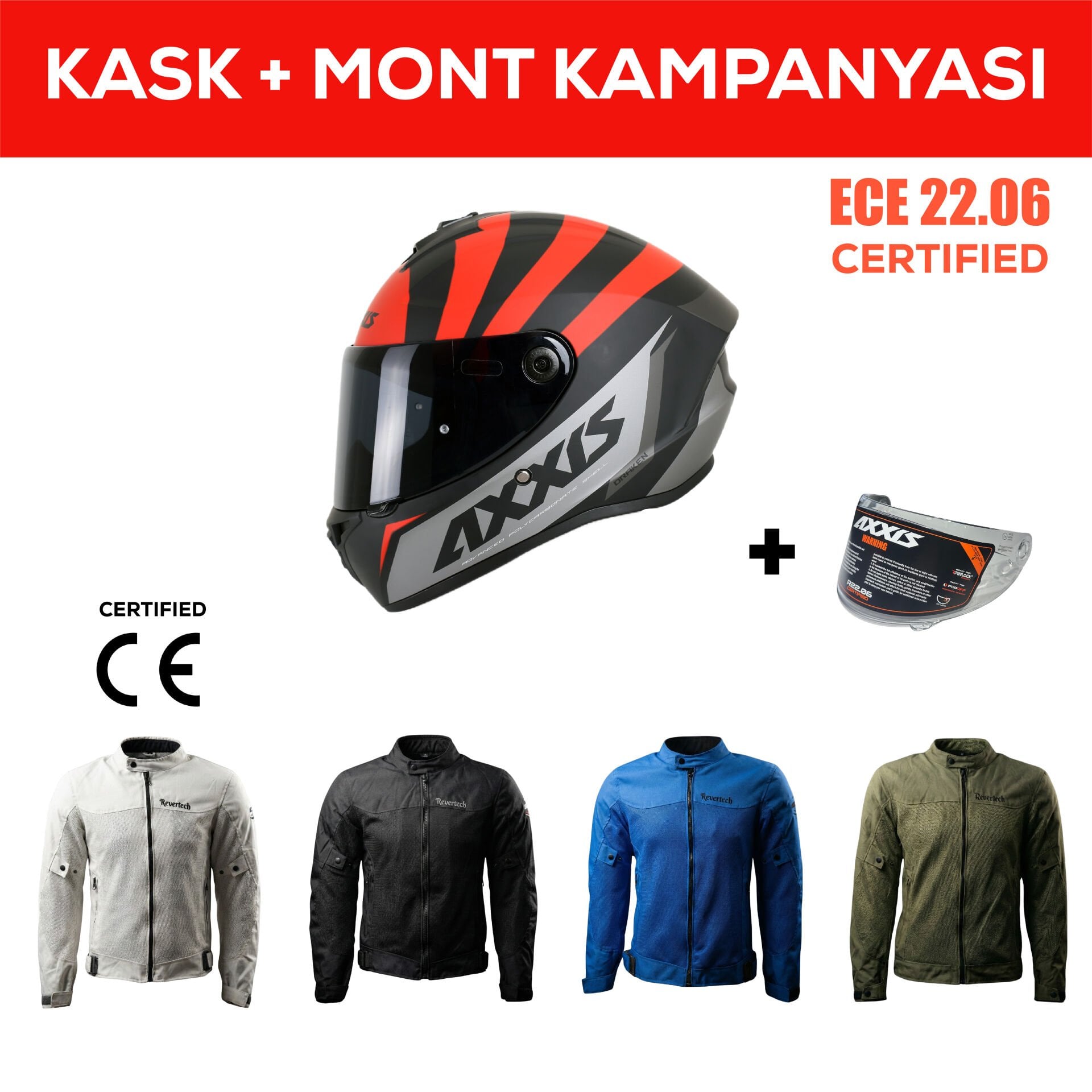 Draken S Primier B5 / Mat Kırmızı Full Face Motosiklet Kaskı - İntercom Uyumlu, DOT VE ECE 22.06