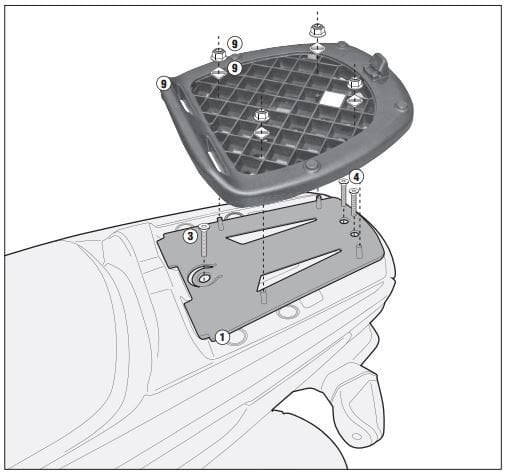 GIVI SR2102 YAMAHA XENTER 125-150 (12-20) ARKA ÇANTA TAŞIYICI