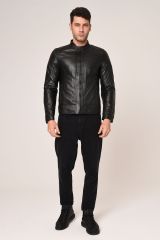 VEXO MOTO DERİ MONT SİYAH Siyah - S