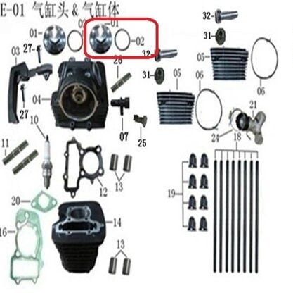 Daytona 250 V Silindir Valf Kapağı  oringi