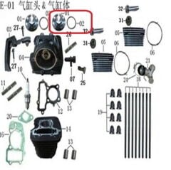 Daytona 250 V Silindir Valf Kapağı  oringi