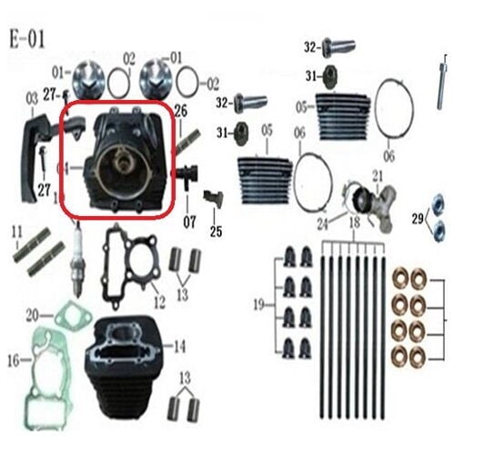 Daytona 250 V Silindir Üst Kapağı 1